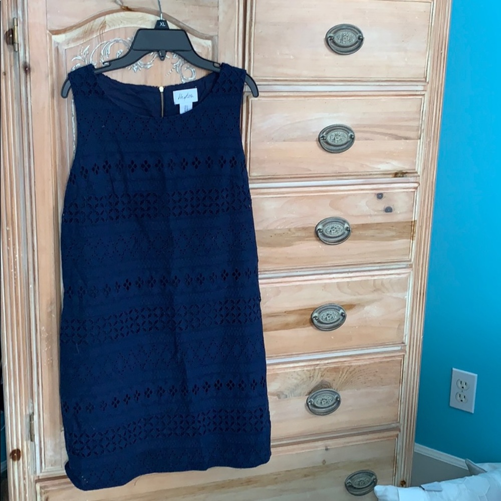 Navy dress with pockets!